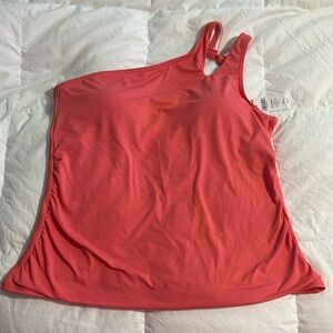 Coral tankini top